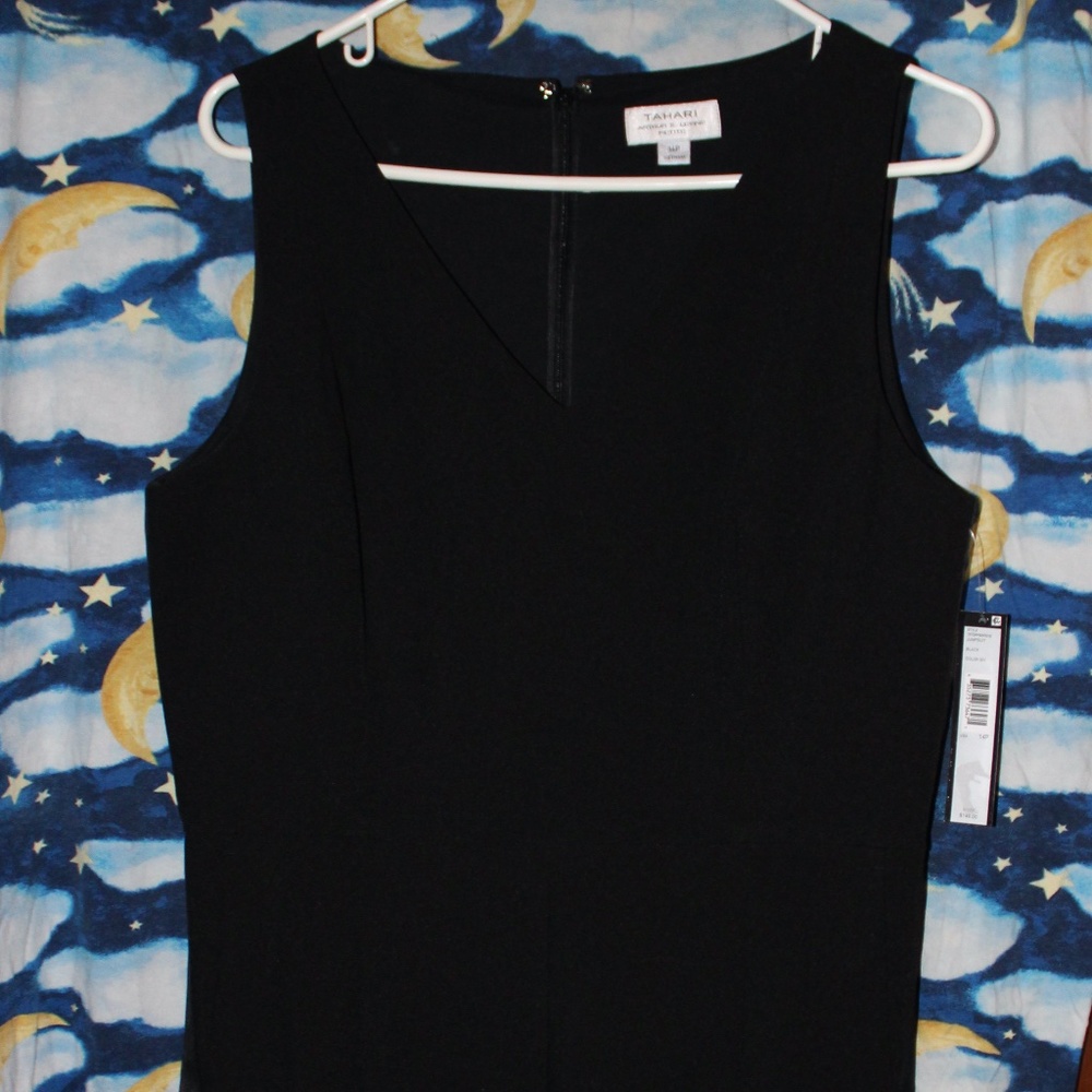 Tahari Asl Petite Seam-Waist Wide-Leg Jumpsuit 14P